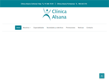 Tablet Screenshot of clinicasalsana.com